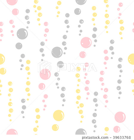 Vector simple seamless pattern. Color bubbles in 39633768