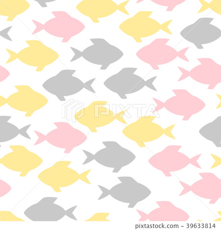 Vector simple seamless pattern. Color fishes Vector simple seamless pattern. Color fishes 39633814