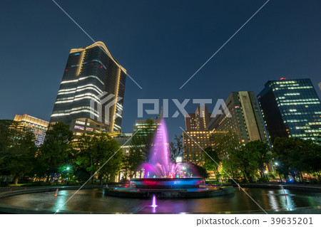 Urban scenery Hibiya Park and Tokyo Midtown Hibiya Night view 39635201