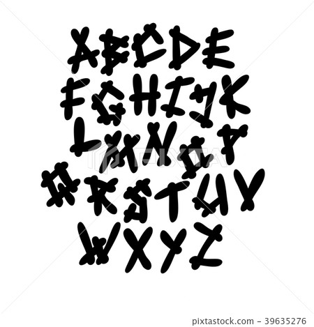 Hand lettering alphabet Hand lettering alphabet 39635276