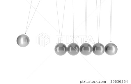 Newton's cradle physics. Pendulum isolated 39636364