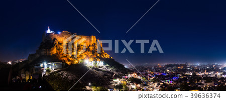 night scene of Mehrangarh Fort 39636374