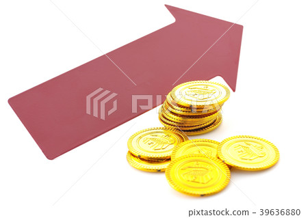Economy economic boom coin gold coin rise 39636880