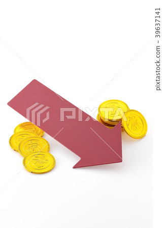 經濟蕭條硬幣金幣下降 經濟蕭條硬幣金幣下降 39637141