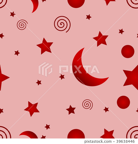 Seamless pattern for background. Stars and Planets 39638446