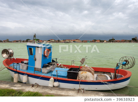 Fishing Boat in the Magra River - Italy 39638923