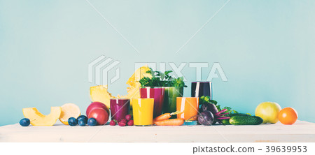 Juices Smoothie Different Glasses Health Concept 39639953