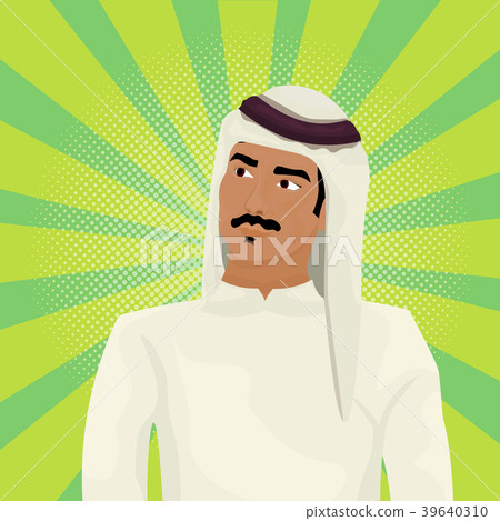 Arab Business Man In Traditional Clothes Looking Arab Business Man In Traditional Clothes Looking 39640310
