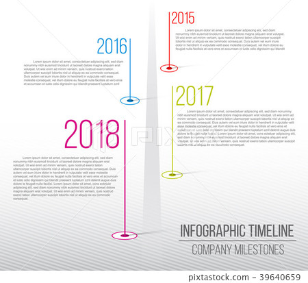 Creative vector illustration of company milestones 39640659