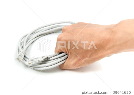 Cable, LAN, hand 39641630