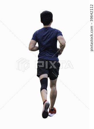 People jogging at the garden in the evening People jogging at the garden in the evening 39642112