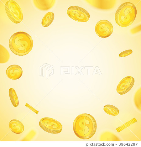 Creative vector illustration of 3d gold coins - Stock Illustration ...
