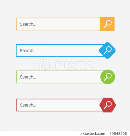 Creative Vector Illustration Of Search Bar Boxes Stock Illustration