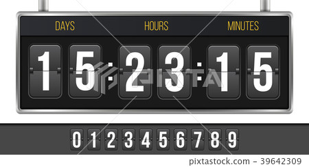 Creative vector illustration of digital clock 39642309