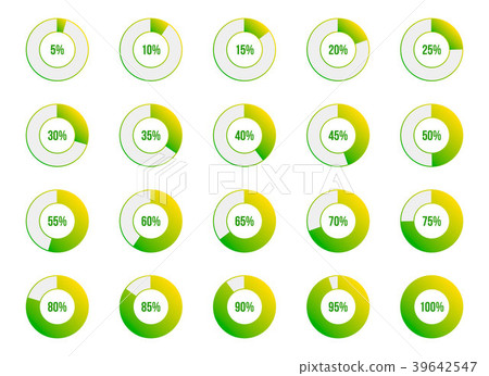 Vector illustration of round progress bar. Circle 39642547