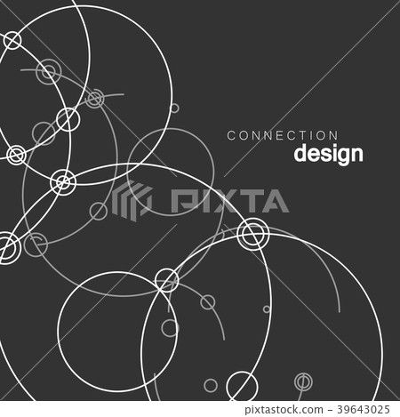 Technology abstract dot and circle connection 39643025