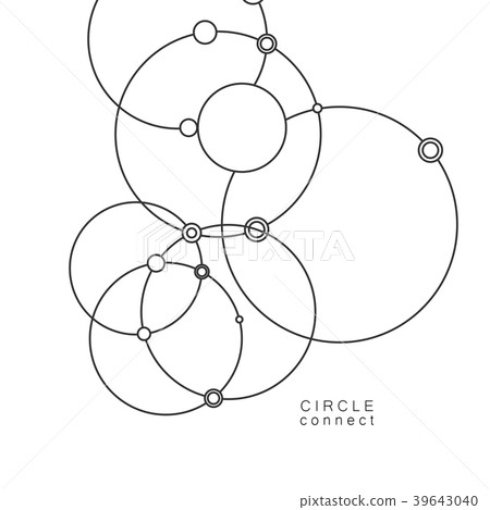 Technology abstract dot and circle connection 39643040