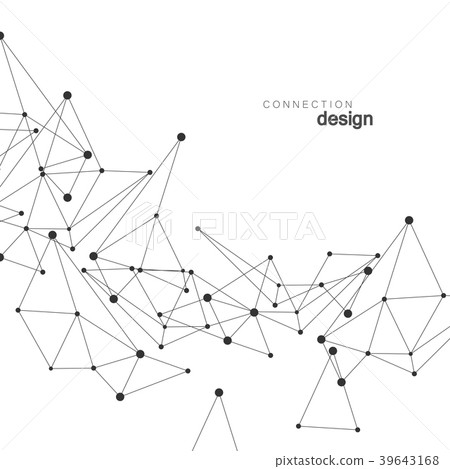 Vector network connection and atom design - Stock Illustration ...