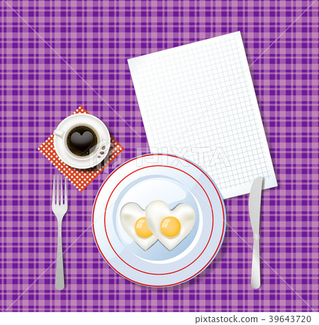 heart shaped scrambled eggs and coffee heart shaped scrambled eggs and coffee 39643720