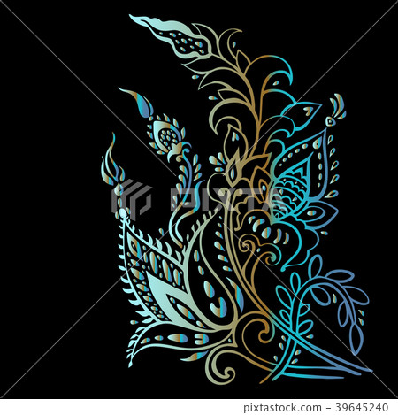 Paisley background. Hand Drawn ornament. Paisley background. Hand Drawn ornament. 39645240