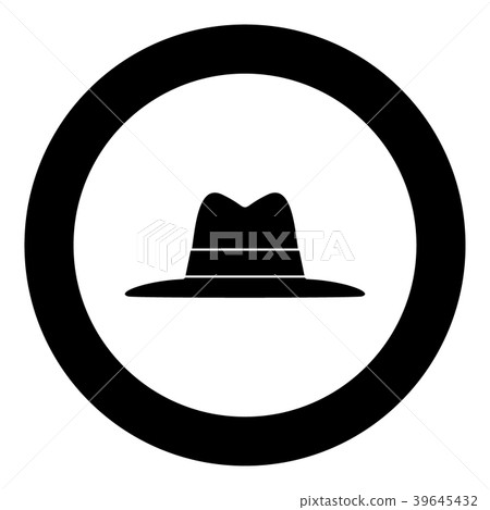 Hat black icon in circle Hat black icon in circle 39645432