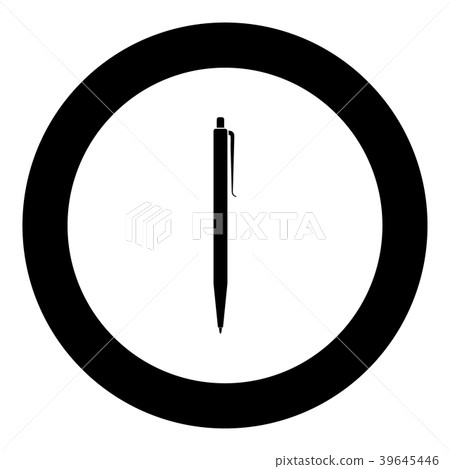 Pen black icon in circle Pen black icon in circle 39645446