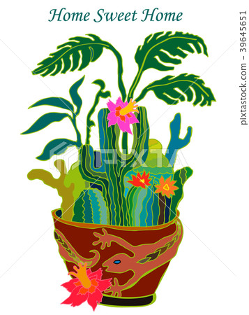 Home Sweet Home. Hand drawn vector illustration. 39645651