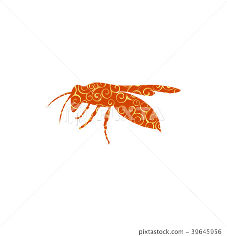 Wasp insect spiral pattern color silhouette animal Wasp insect spiral pattern color silhouette animal 39645956