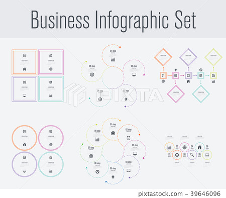 Set with infographics Set with infographics 39646096