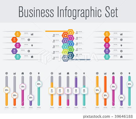 Set with infographics Set with infographics 39646188