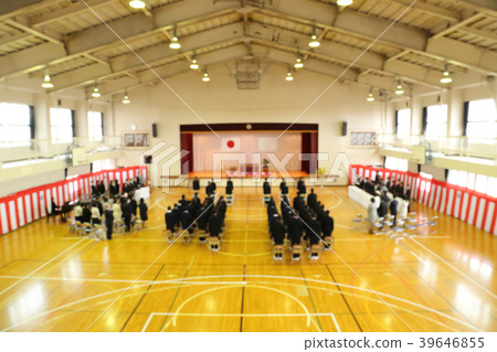 Image of the entrance ceremony at junior high school Image of the entrance ceremony at junior high school 39646855