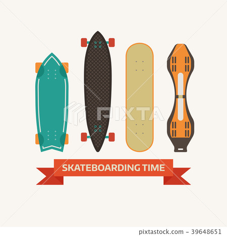 Retro Skateboard Decks Icons 39648651