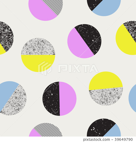 Retro abstract seamless pattern with textured - Stock Illustration ...