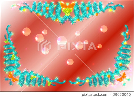 Christmas tree with red balls 39650040