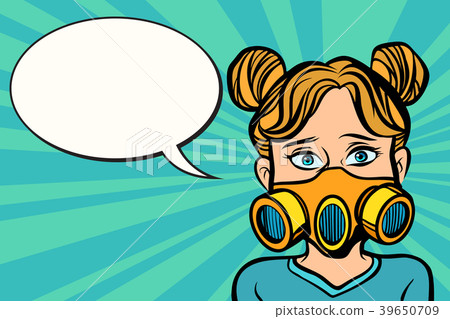 Woman in a gas mask 39650709