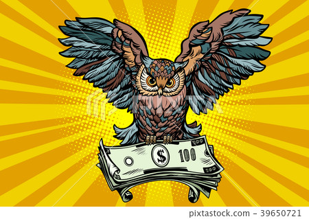 Owl holding in its talons the money Owl holding in its talons the money 39650721