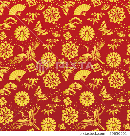 Japanese-style background - Stock Illustration [39650901] - PIXTA