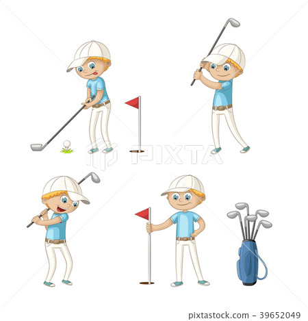 Boy playing golf. 39652049
