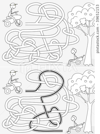 Happy boys maze 39652153