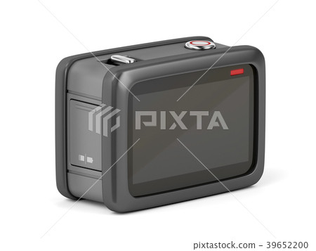 Action camera on white background Action camera on white background 39652200
