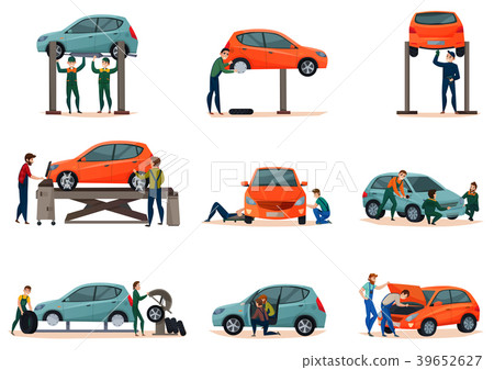 Car Service Icons Set 39652627