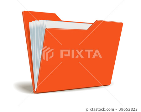 Red Vector folder with documents Red Vector folder with documents 39652822