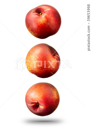 Nectarines peach isolated on white, clipping path Nectarines peach isolated on white, clipping path 39653998