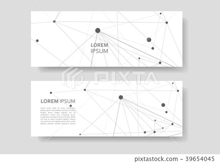 Abstract vector polygonal style business card 39654045
