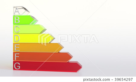 Energy efficiency ranking or rating. Class B chart Energy efficiency ranking or rating. Class B chart 39654297