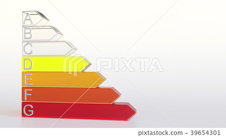 Energy efficiency ranking or rating. Class D chart Energy efficiency ranking or rating. Class D chart 39654301