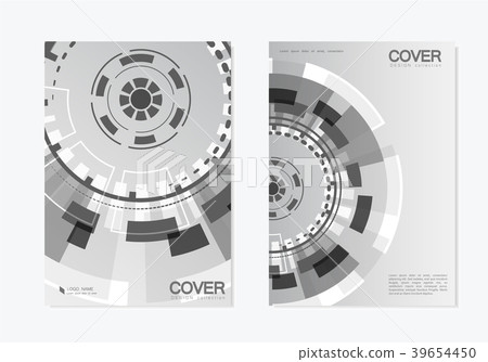 Brochure with abstract round structure. Technology Brochure with abstract round structure. Technology 39654450