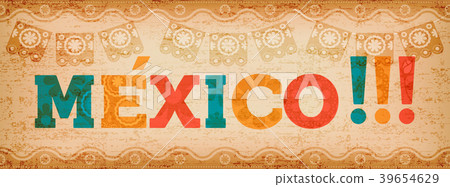 Happy mexico holiday typography quote banner 39654629