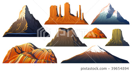 Mountains Peaks, landscape early in a daylight Mountains Peaks, landscape early in a daylight 39654894
