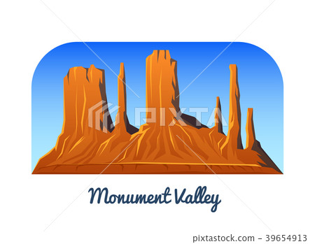 Monument Valley. Mountains and Peaks and landscape Monument Valley. Mountains and Peaks and landscape 39654913